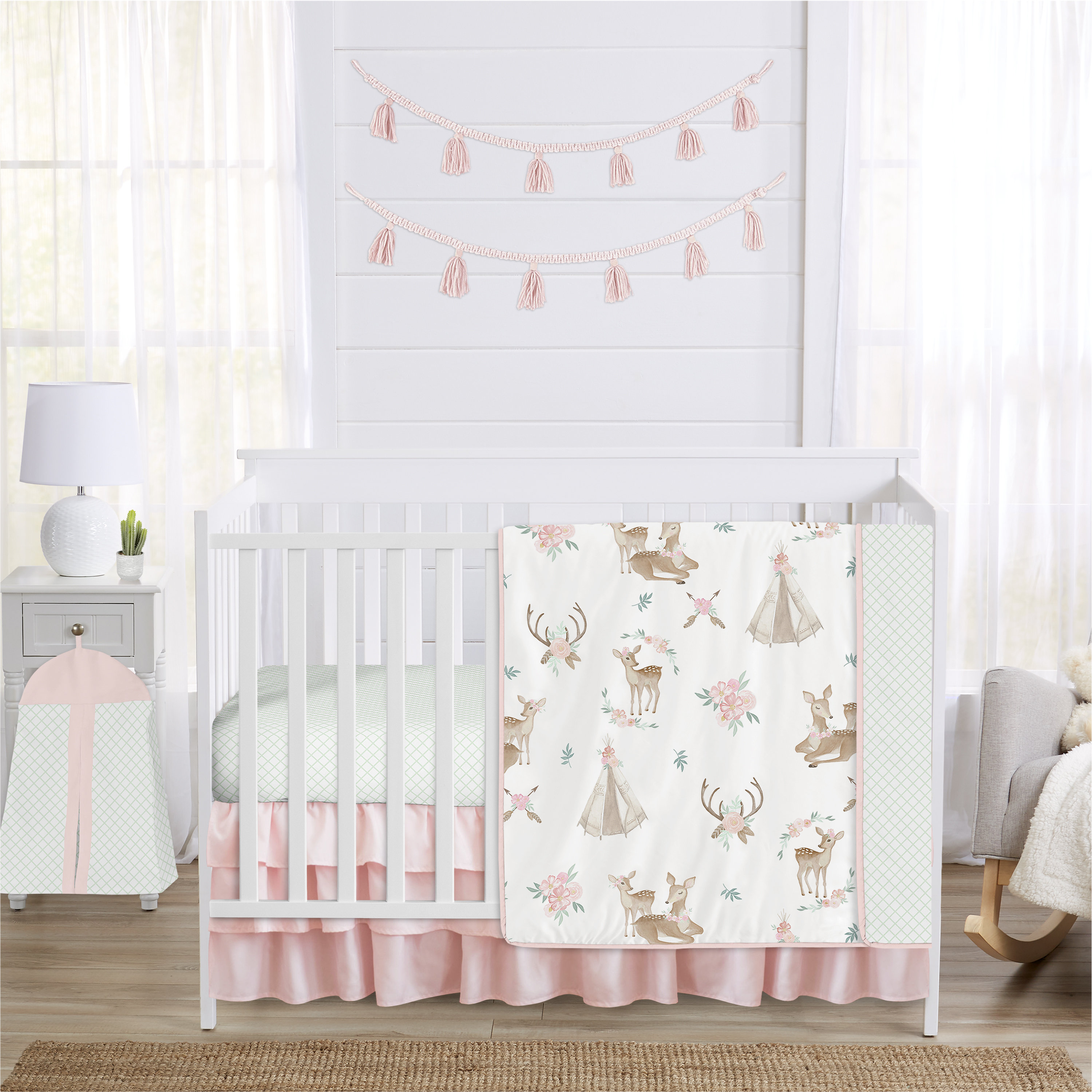 Floral cot bedding set sale